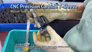 Προσαρμοσμένη κατεργασία και επιθεώρηση CNC Carbide T-Sleeve